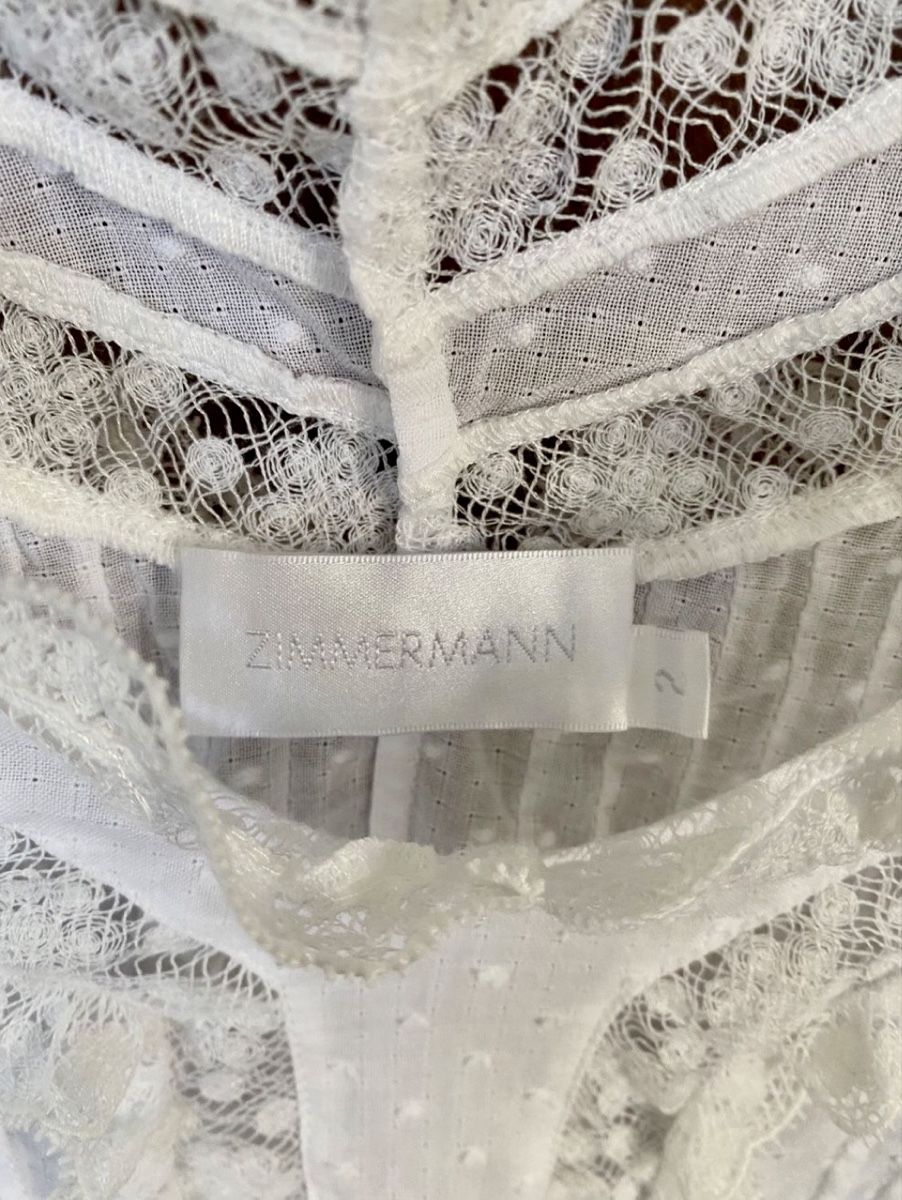 Zimmermann Blusen: Zimmermann Bluse weiss Grösse 2 - 100% Baumwoll – Neu (gemäss Beschreibung) aus Zug von Se_wb5d 1