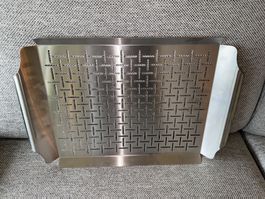 Serviertablet Rechaud Blech Servierplatte Metall perforiert