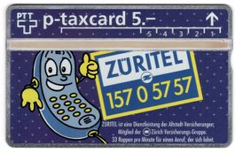 ZÜRITEL blau - seltene Firmen Taxcard