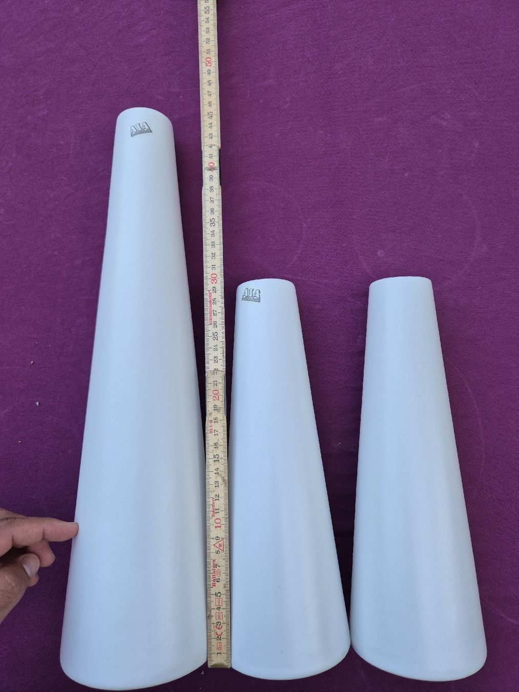 Vasi & Recipienti: Konische Vasen weiss 3er Set – Usato da Krauchthal venduto da SamsPuce 3