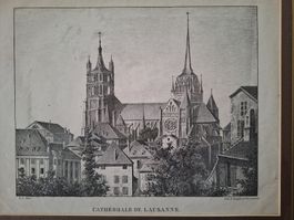 LAUSANNE CATHEDRALE (GRANDE LITHO)