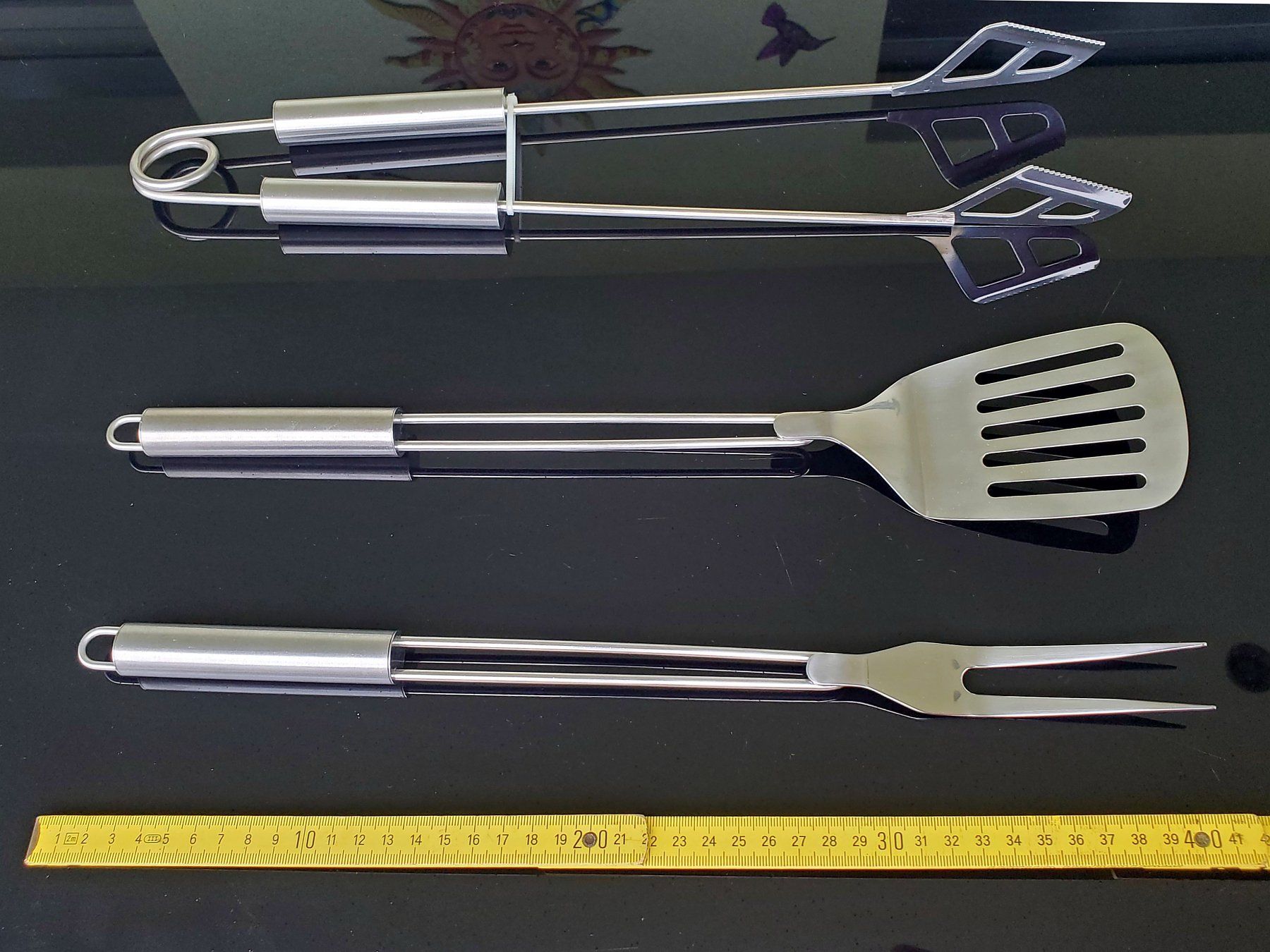 Set di posate: Grillbesteck-Set - Edelstahl (3-teilig) – Nuovo (secondo la descrizione) da Gersau venduto da DoN.Roger 1