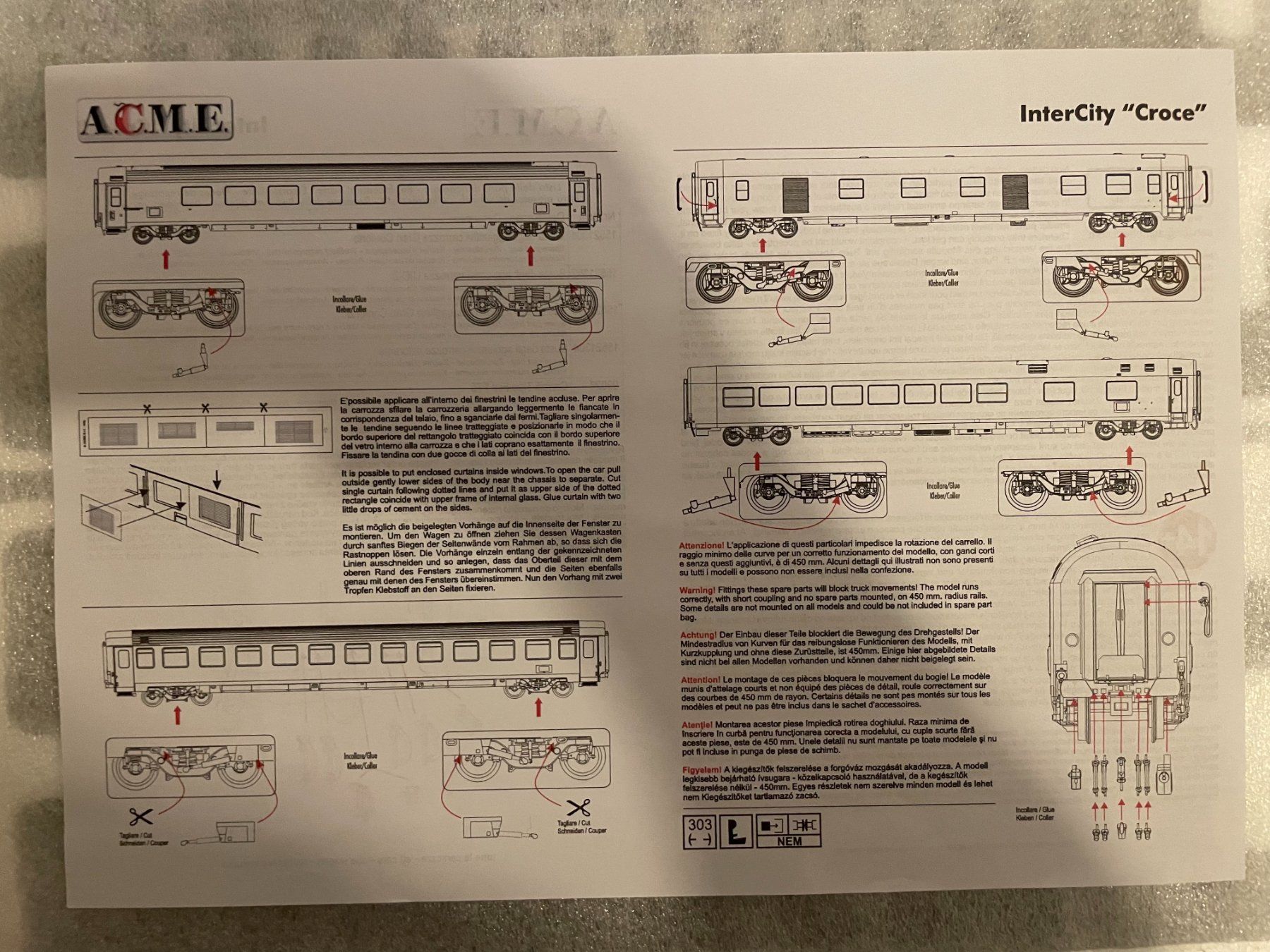 ACME Trains électriques: FS ACME Intercity Benedetto Croce Set H0 – D'occasion à Villeneuve VD par vin_7zm6 2