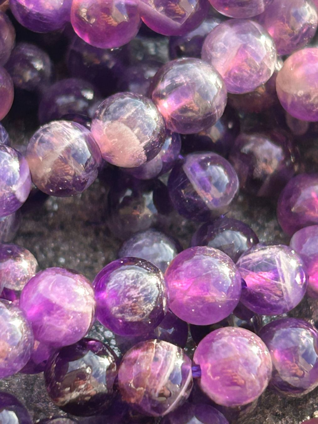 Pietre preziose: Strang echte dream amethyst Kugeln 6 mm – Nuovo e nell'imballaggio originale da Niederrohrdorf venduto da Ytobi 2