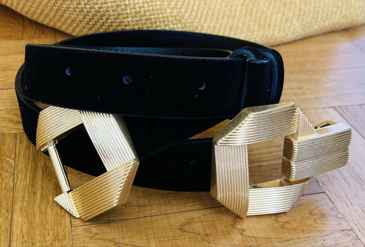 Zara Cinture: Ceinture noire à boucle dorée  – Nuovo e nell'imballaggio originale da Ardon venduto da hel_2sxp 2