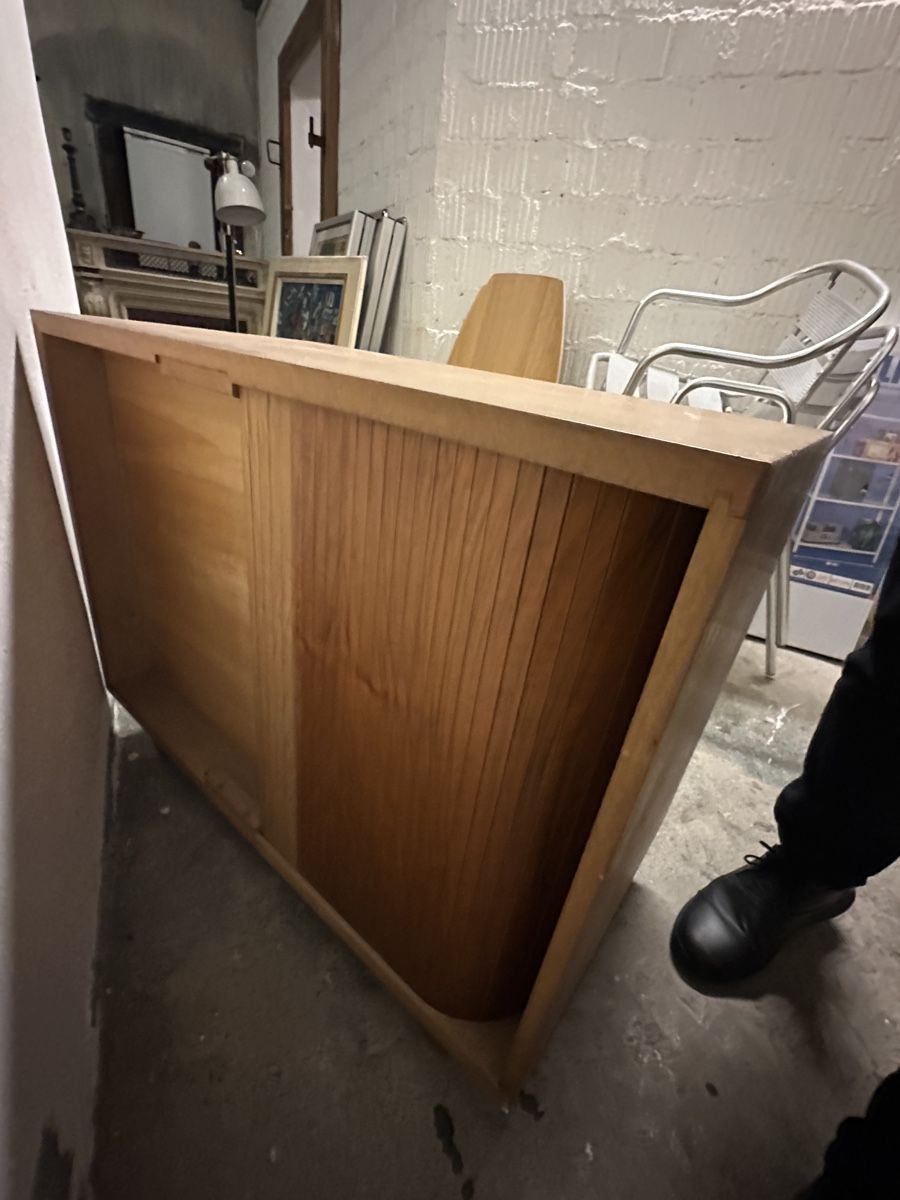 Kommoden: Mid-Century Rollfront-Sideboard / Archivschrank (Teak/Eiche) – Gebraucht aus Zürich von mywave 1