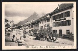 Gruyères, Rue et Dt. de Broc, Ortsparti