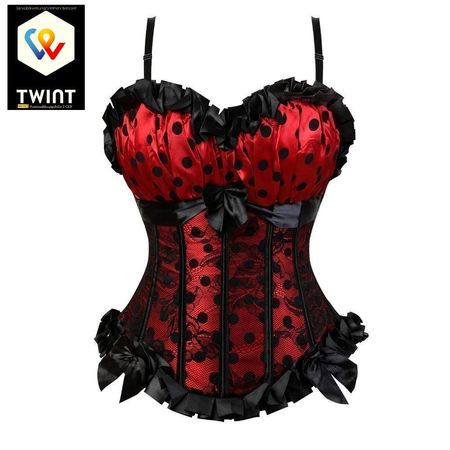 🔶 NEU Gothic Korsett rot S M L XL