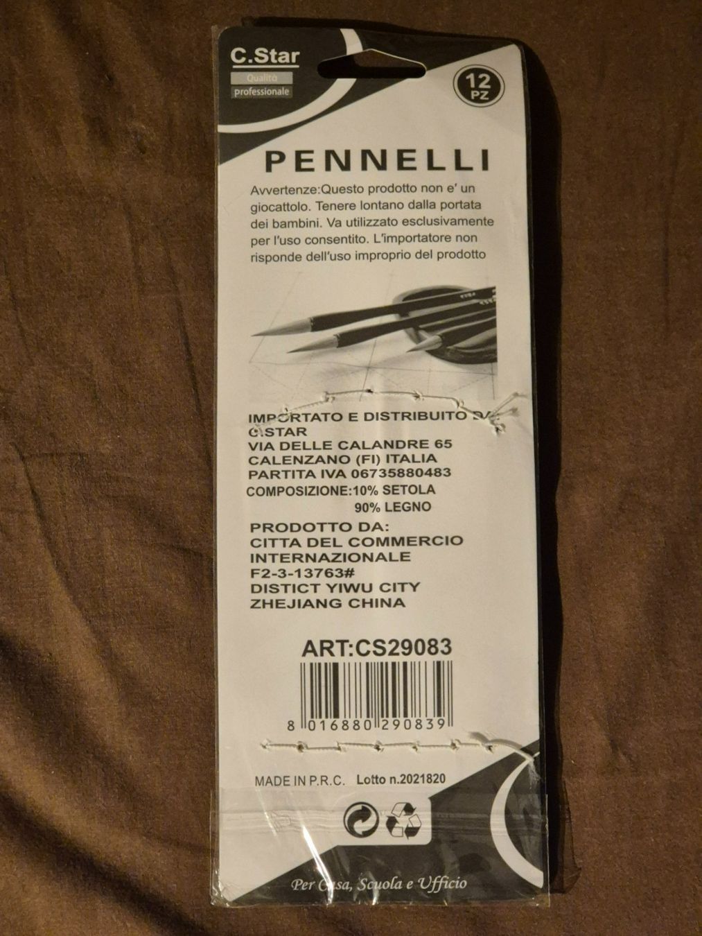 Pennelli: Set mit 12 C.Star Profi-Flachpinseln – Nuovo e nell'imballaggio originale da Losone venduto da bal_gfp6 3