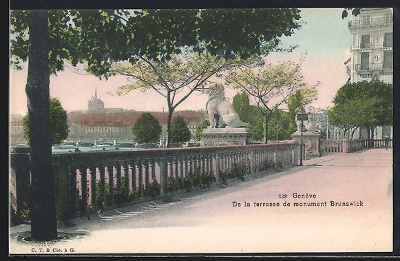 Ansichtskarten: Genève, De la terrasse de monument Brun – Gebraucht aus Berlin von bartko-reher