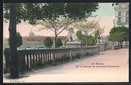 Genève, De la terrasse de monument Brun
