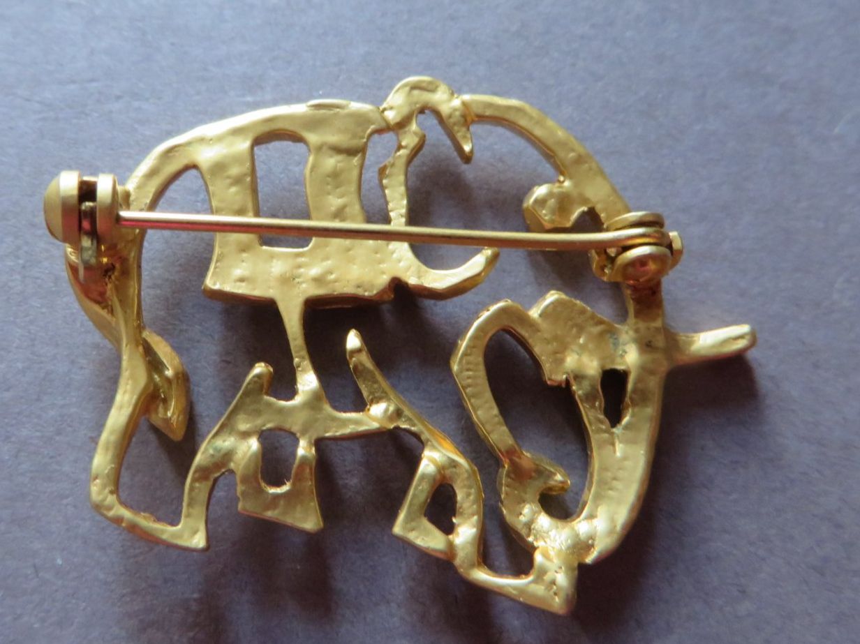 Placchette & Badge: ELEFANT ANSTECKER GOLDFRABENE BROSCHE ELEPHANT – Usato da Neuhausen venduto da luckimucki 1