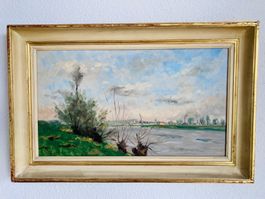 Rhein bei Basel - Christiane Olberg 1882 bis 1970 Oslo ❤️