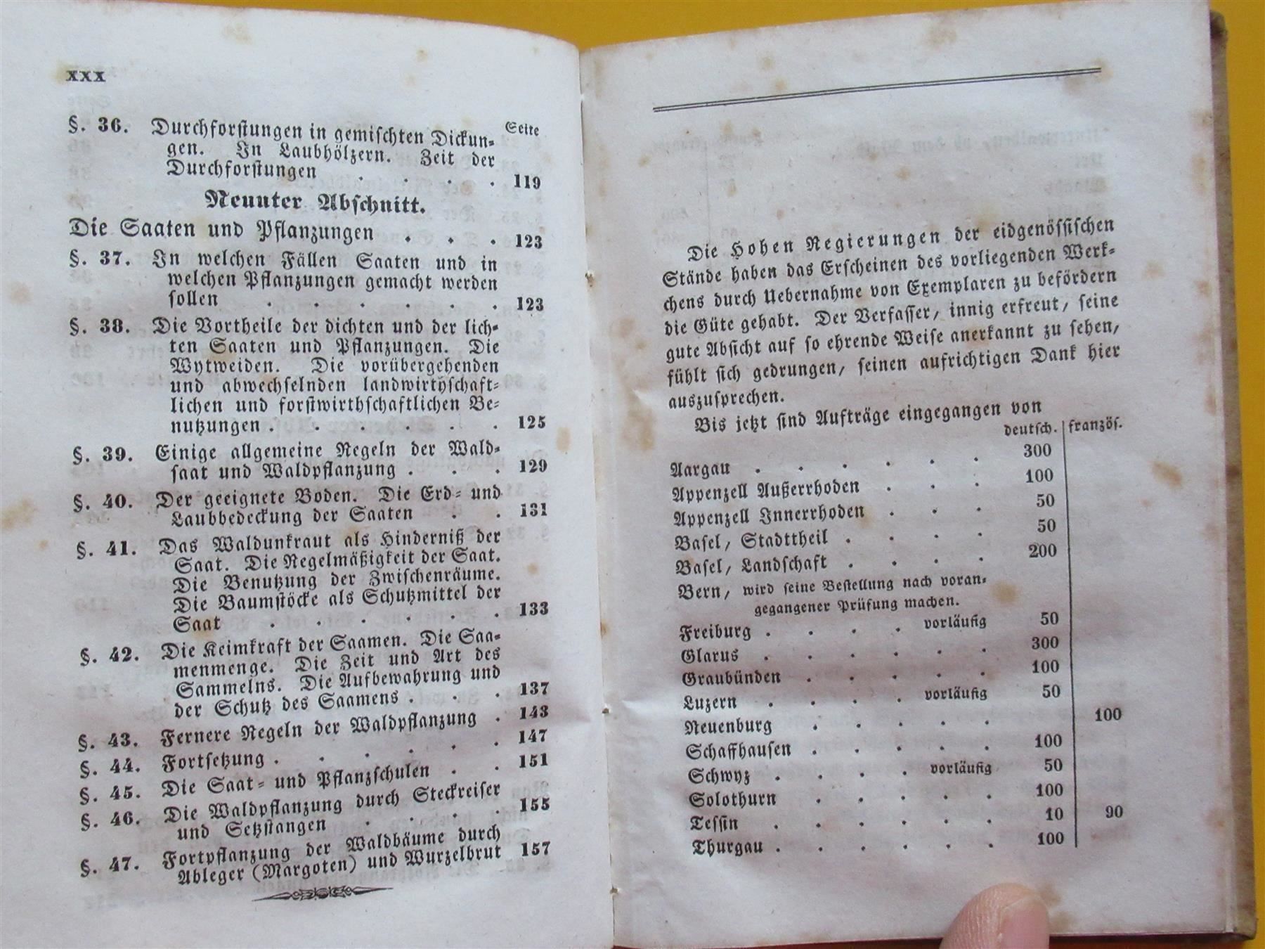 Livres: Kasthofer Behandlung der Wälder 1846 RAR – D'occasion à Adliswil par buch_und_kunst 5