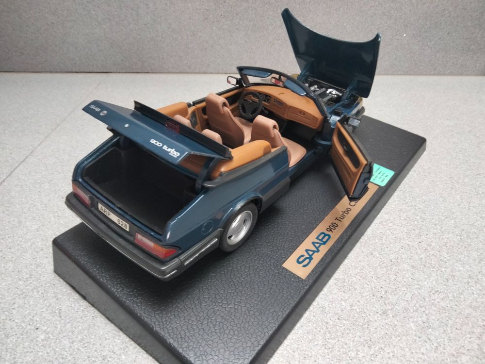 SAAB 900 Turbo 16S cabriolet noir 1/18 1989 Anson Black