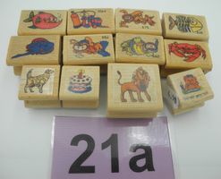 12 Holzstempel Tiere zum Basteln, Nr. 21a