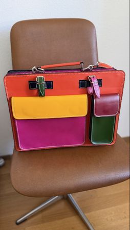 Bunte Leder Tasche / Designer Style Handtasche– echtes Leder