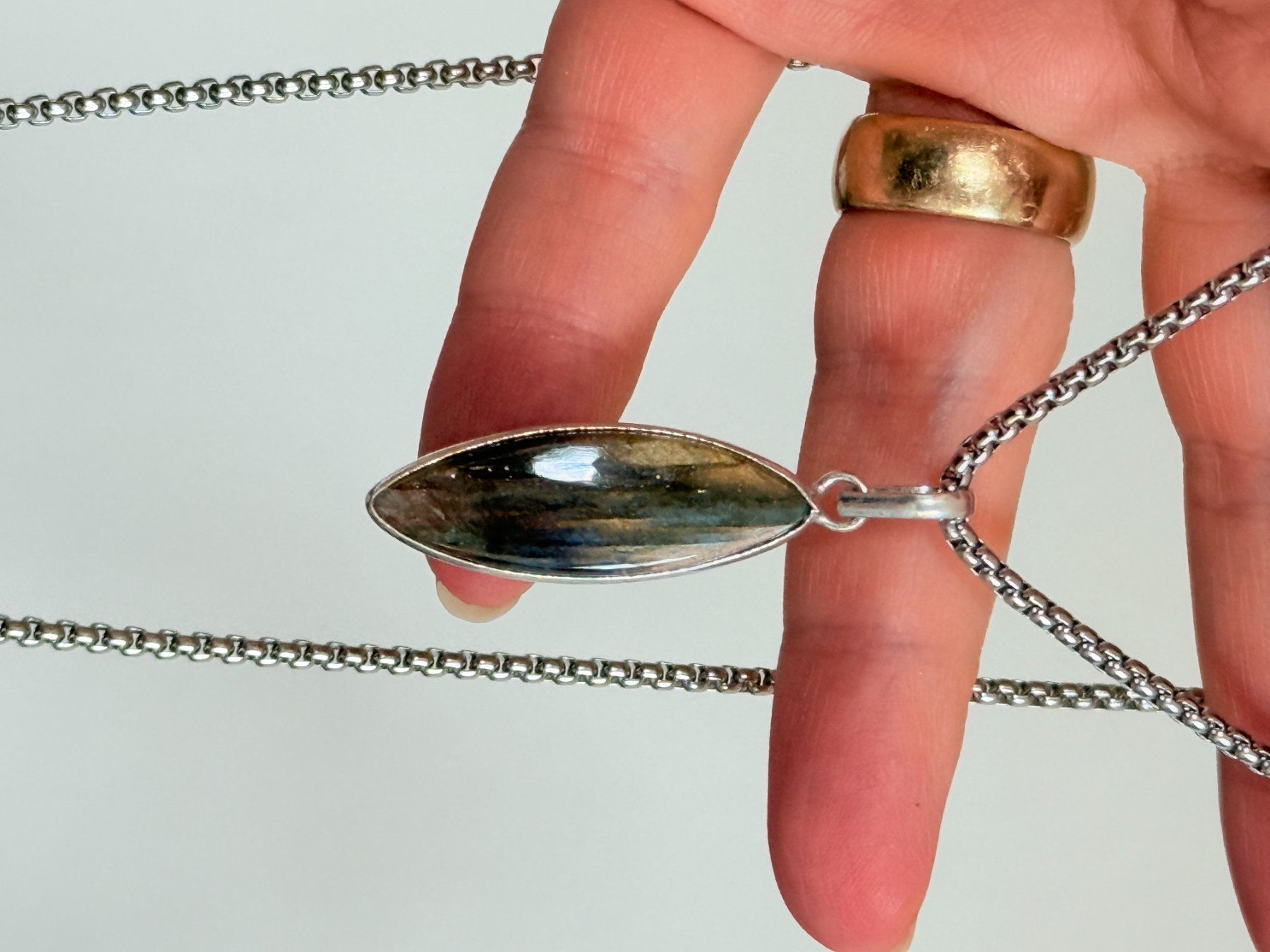 Ketten: Collier avec Labradorite – Neu und originalverpackt aus Genève von AWWA 8