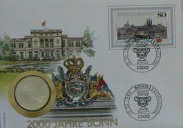 Numisbrief 2000 Jahre Bonn Silbermünze