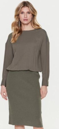 Fabiana Filippi Strickkleid Gr. 44 taipe Seide Wolle langarm