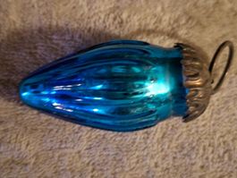1 Vintage Christbaumkugel Biedermeier, Glas, Zapfenform