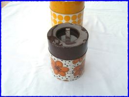 Vintage Blechdose - Flower-Power-Zeit, 70er-Jahre - 15.5 cm