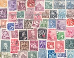 Böhmen und Mähren 50 verschiedene Briefmarken gestempelt