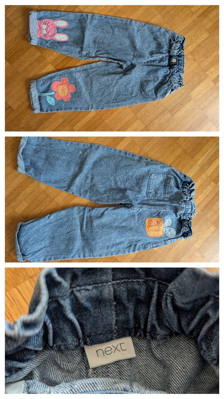 Pantaloni: Next Jeans mit Hasen und Blumen – Usato da Neftenbach venduto da casper0815