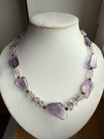 Unikat - wunderbarte Kunzit, Amethyst Kette NEU