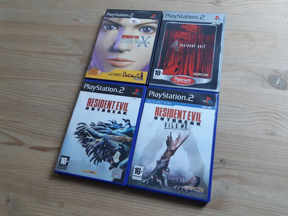 Resident Evil Collection 4 PS2 Games: Outbreak 1 + File #2 + (Gebraucht ...
