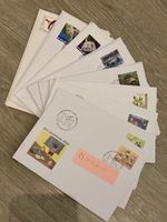 Pro Juventute: 9 Jahrgänge mit Einzelmarken - FDCs