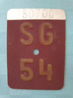 Velonummer SG 54