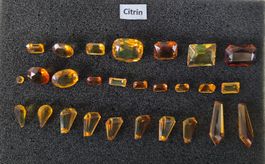 Schöne Citrin Edelsteine für Schmuck-Kreationen. Sommerlich!