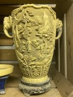 Vase chinois décoratif, avec motif d'éléphant, vintage!