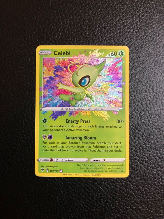 Vivid Voltage Celebi amazing rare 9/185 Ab 1 (Neu (gemäss Beschreibung ...