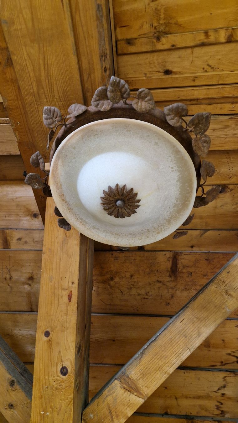Lampadari & plafoniere: Rustikale Deckenlampe mit Milchglas – Usato da Ennenda venduto da Mr.Alpen16536 2