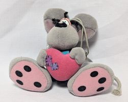 Vintage - Diddl Maus mit Herz & Saugnapf - Plüsch Figur 