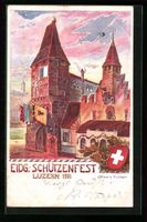 Luzern, Schützenfest 1901, Bannerturm u