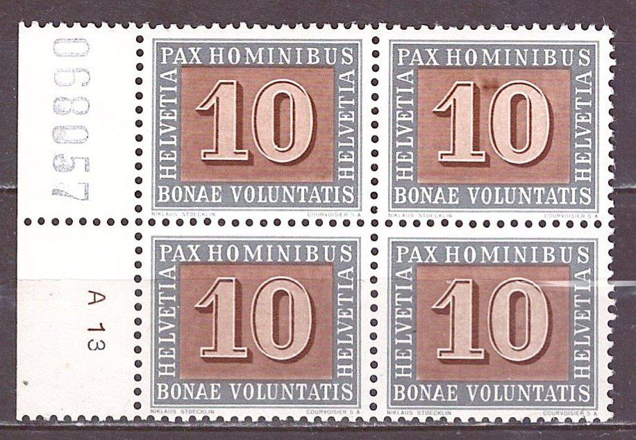 Tous les timbres: # 34 --- ABART "FLECK ZWISCHEN 1+0" POSTFRISCH – Neuf (Voir description) à Dübendorf par Piero2 1