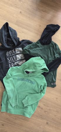 3 Marken-Hoodies Gr. 13/14-Quiksilver, Billabong, Abercrombi