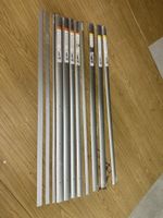 Set of 11 Metal Profiles Silver Like New