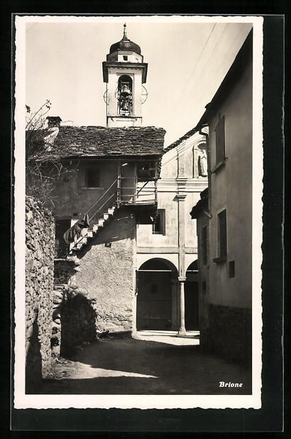 Cartoline postali: AK Brione, Partie mit Kirche – Usato da Berlin venduto da bartko-reher