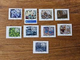 Satz aus Bogen Naturmuster 2024, Vollersttagstempel