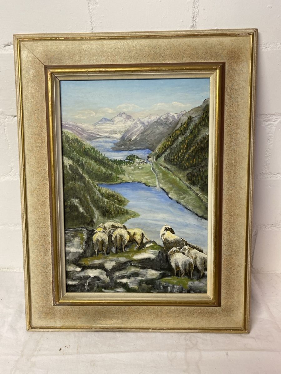 Gemälde: Ölgemälde mit Schafen, Top! – Gebraucht aus sursee von trilli-tralli