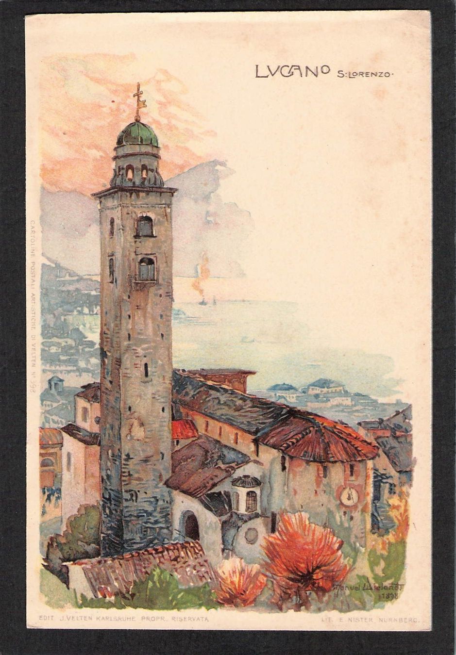 Cartoline postali: CP. TI Lugano S.Lorenzo – Usato da Reichenburg venduto da Pipo-67