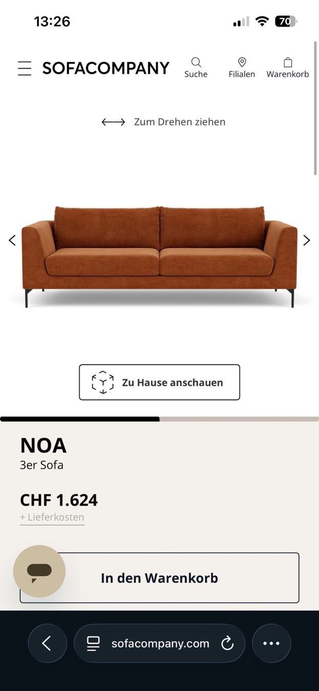 Sofacompany Sofas: 3-er Sofa Noa von Sofa Company, neuwertig, moss rust – Gebraucht aus Pfäffikon ZH von lis_2v55 2