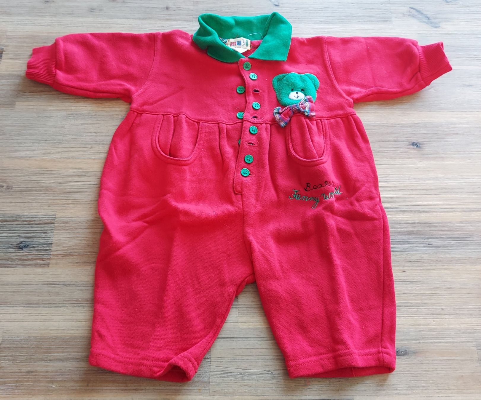 Pagliaccetti: Baby Strampler rot Teddy Grösse 62 – Usato da Basel venduto da Sinibini86