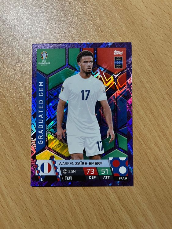 Adrenalyn Carte PANINI FOOT 2024 Warren Zaïre Emery Rookie Ligue 1