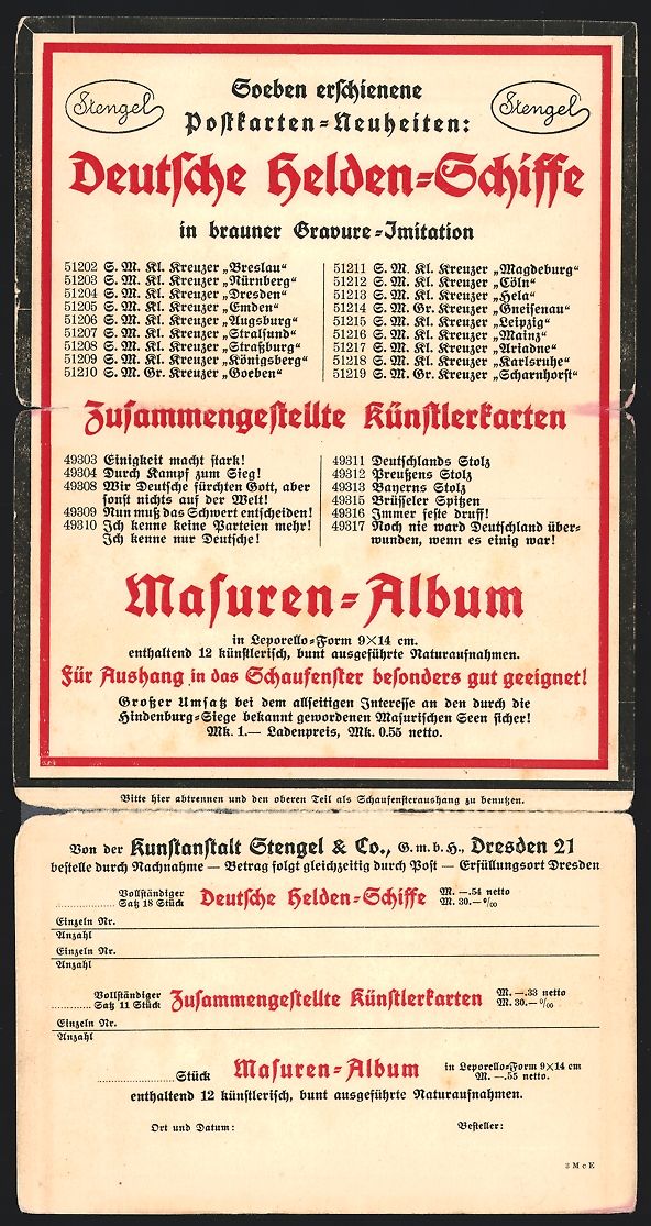 Cartoline postali: Klapp-AK Postkarten-Serie Deutsche Helde – Usato da Berlin venduto da bartko-reher