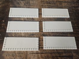 lego 6205 lot de 6 pièces White Tile, Modified 6 x 16